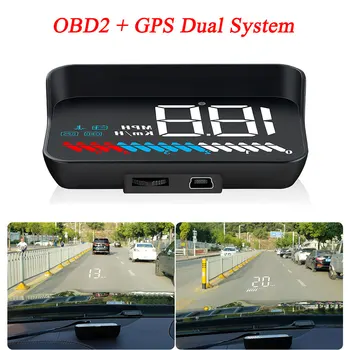 M7 Car Universal Dual System HUD Car Hud OBD2+ GPS Head-up Display Speedometer Windshield Projector M8 Head Up Display
M7 Car Universal Dual System HUD Car Hud OBD2+ GPS Head-up Display Speedometer Windshield Projector M8 Head Up Display