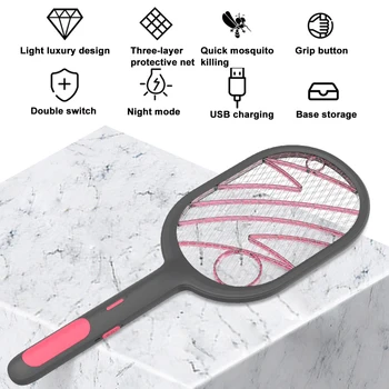 Electric Mosquito Swatter Home Electric Fly Mosquito Swatter Mosquito Killer Bug Zapper Racket Insects Killer Cordless Battery
Electric Mosquito Swatter Home Electric Fly Mosquito Swatter Mosquito Killer Bug Zapper Racket Insects Killer Cordless Battery