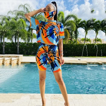 Women Short Sleeve Yoga Set Women 2 Piece Set Tie Dye Round Short Sleeve T-shirt and Sport Shorts Set
Women Short Sleeve Yoga Set Women 2 Piece Set Tie Dye Round Short Sleeve T-shirt and Sport Shorts Set