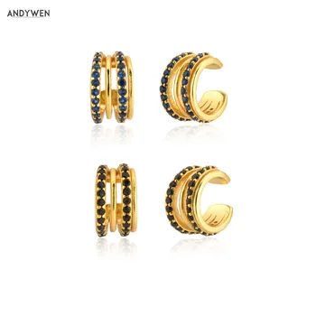 ANDYWEN 925 Sterling Silver Gold Blue Zircon Black Gems Non Piercing Clips Rock Puck Luxury Fashion Fine Jewelry Cuffs Ohrringe
ANDYWEN 925 Sterling Silver Gold Blue Zircon Black Gems Non Piercing Clips Rock Puck Luxury Fashion Fine Jewelry Cuffs Ohrringe