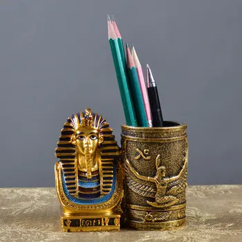 Egypt Pharaoh Head Portraits Resin Art&Craft Statue Penholder Creative Office Desktop Pen Container Decoration X3684
Egypt Pharaoh Head Portraits Resin Art&Craft Statue Penholder Creative Office Desktop Pen Container Decoration X3684