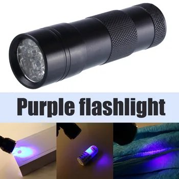 UV 12 LEDs Flashlight Blacklight Counterfeit Detector Purple Light Lamp Torch
UV 12 LEDs Flashlight Blacklight Counterfeit Detector Purple Light Lamp Torch