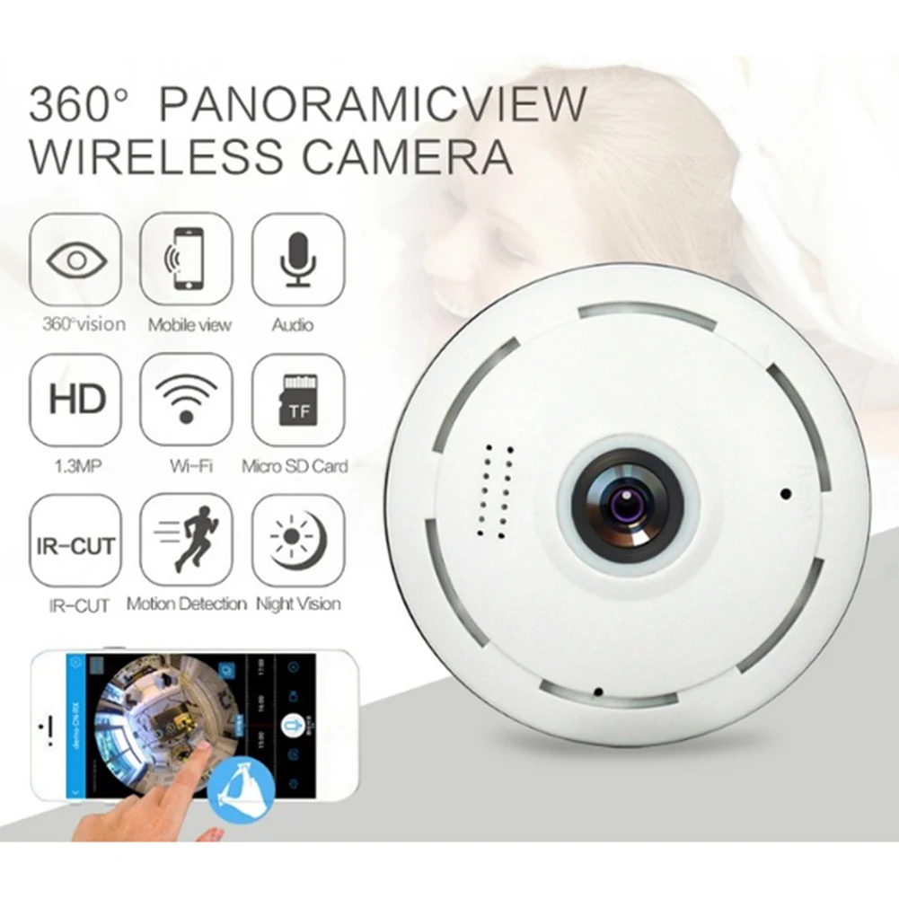 960P Wireless Wifi Security Camera 360 Degree Fisheye Panoramic IP Camera Motion Detection Surveillance Motion Detection Camera
960P Wireless Wifi Security Camera 360 Degree Fisheye Panoramic IP Camera Motion Detection Surveillance Motion Detection Camera