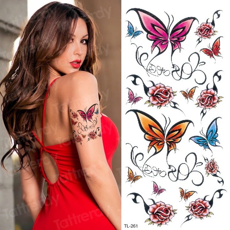 temporary tattoo sticker flower butterfly temporary body tattoo waterproof sexy tatoo for woman tattoo rose flowers sheet decal
temporary tattoo sticker flower butterfly temporary body tattoo waterproof sexy tatoo for woman tattoo rose flowers sheet decal