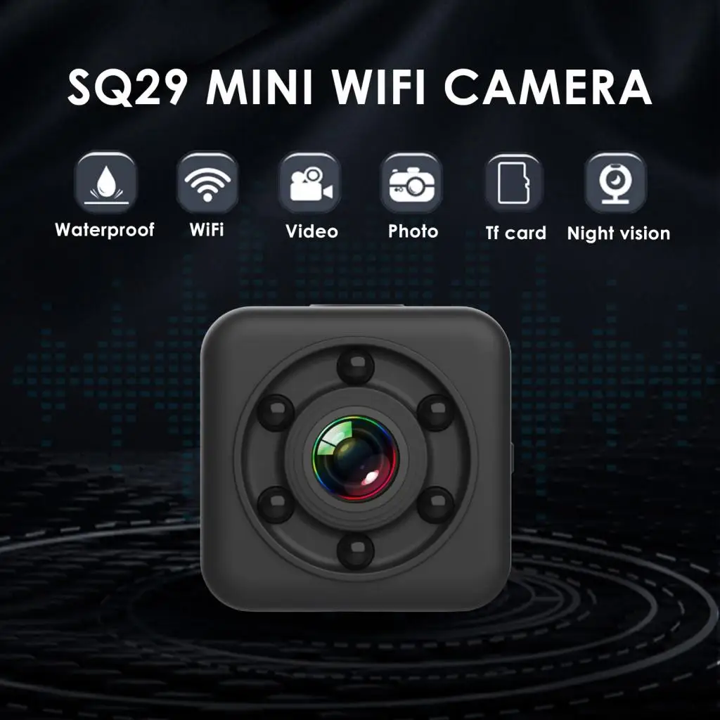 SQ29 1080P Mini WiFi Action Camera Sports Cam DV Night Vision Waterproof SQ29 1080P Mini WiFi Action Camera Sports Cam DV Night Vision Waterproof