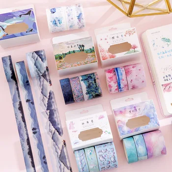 3pcs Masking Tape Set Creative Freshness Fantasy Watercolor Drawing Adhesive Paper Washi Tapes Decoration Stickers H6328
3pcs Masking Tape Set Creative Freshness Fantasy Watercolor Drawing Adhesive Paper Washi Tapes Decoration Stickers H6328
