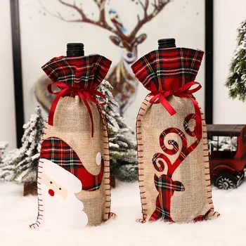 Christmas Decorations Bar Table Lattice Embroidered Wine Bottle Cover Champagne Bottle Sleeve Wine Bottle Drawstring Bag
Christmas Decorations Bar Table Lattice Embroidered Wine Bottle Cover Champagne Bottle Sleeve Wine Bottle Drawstring Bag