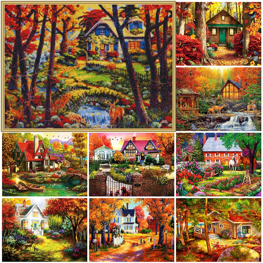 Full Square/Round DIY Diamond Painting House Diamond Embroidery Autumn Cross Stitch Landscape Craft Kit Home Decor Gift
Full Square/Round DIY Diamond Painting House Diamond Embroidery Autumn Cross Stitch Landscape Craft Kit Home Decor Gift