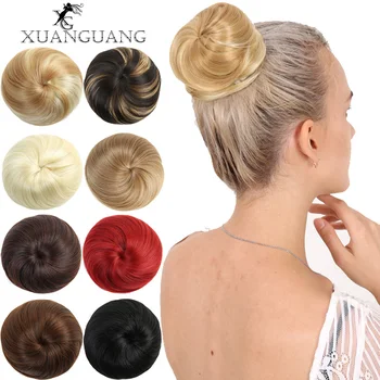 XUANGUANG Straight donut bun synthetic fiber chignon high temperature resistant hair extensions multiple colors black brown
XUANGUANG Straight donut bun synthetic fiber chignon high temperature resistant hair extensions multiple colors black brown