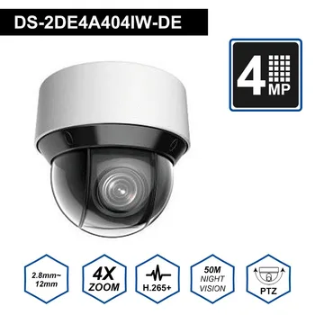 Hikvision Dark Fighter Video Surveillance Camera DS-2DE4A404IW-DE 4MP 4X 2.8-12mm Dome PTZ IP Camera H.265+ Digital Defog
Hikvision Dark Fighter Video Surveillance Camera DS-2DE4A404IW-DE 4MP 4X 2.8-12mm Dome PTZ IP Camera H.265+ Digital Defog