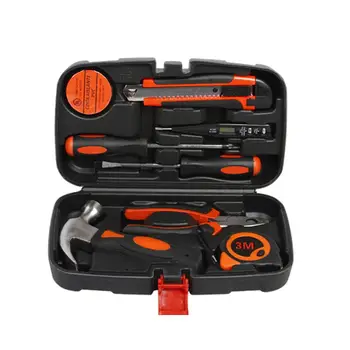 9 Pcs General Hand Tool Kit Test pencil knife Life hammer, Tape Measure, Wire pliers, Screwdrivers, Test pencil and Carry Case
9 Pcs General Hand Tool Kit Test pencil knife Life hammer, Tape Measure, Wire pliers, Screwdrivers, Test pencil and Carry Case