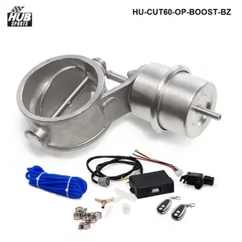 Exhaust Control Valve Set Cutout 2.3"60mm Pipe Open With Boost Actuator with Wireless Remote Controller Set HU-CUT60-OP-BOOST-BZ 
Exhaust Control Valve Set Cutout 2.3"60mm Pipe Open With Boost Actuator with Wireless Remote Controller Set HU-CUT60-OP-BOOST-BZ