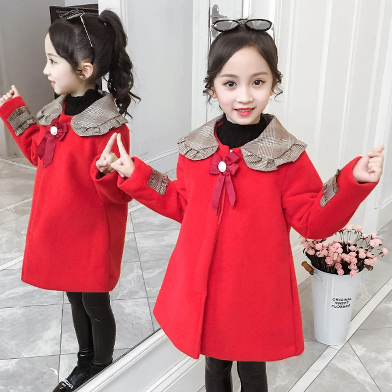 Cute Girls Overcoats Peter Pan Collar Loose Red Kids Warm Coats Winter New Fashion Party Children Outwear Girls Clothes Vestidos
Cute Girls Overcoats Peter Pan Collar Loose Red Kids Warm Coats Winter New Fashion Party Children Outwear Girls Clothes Vestidos