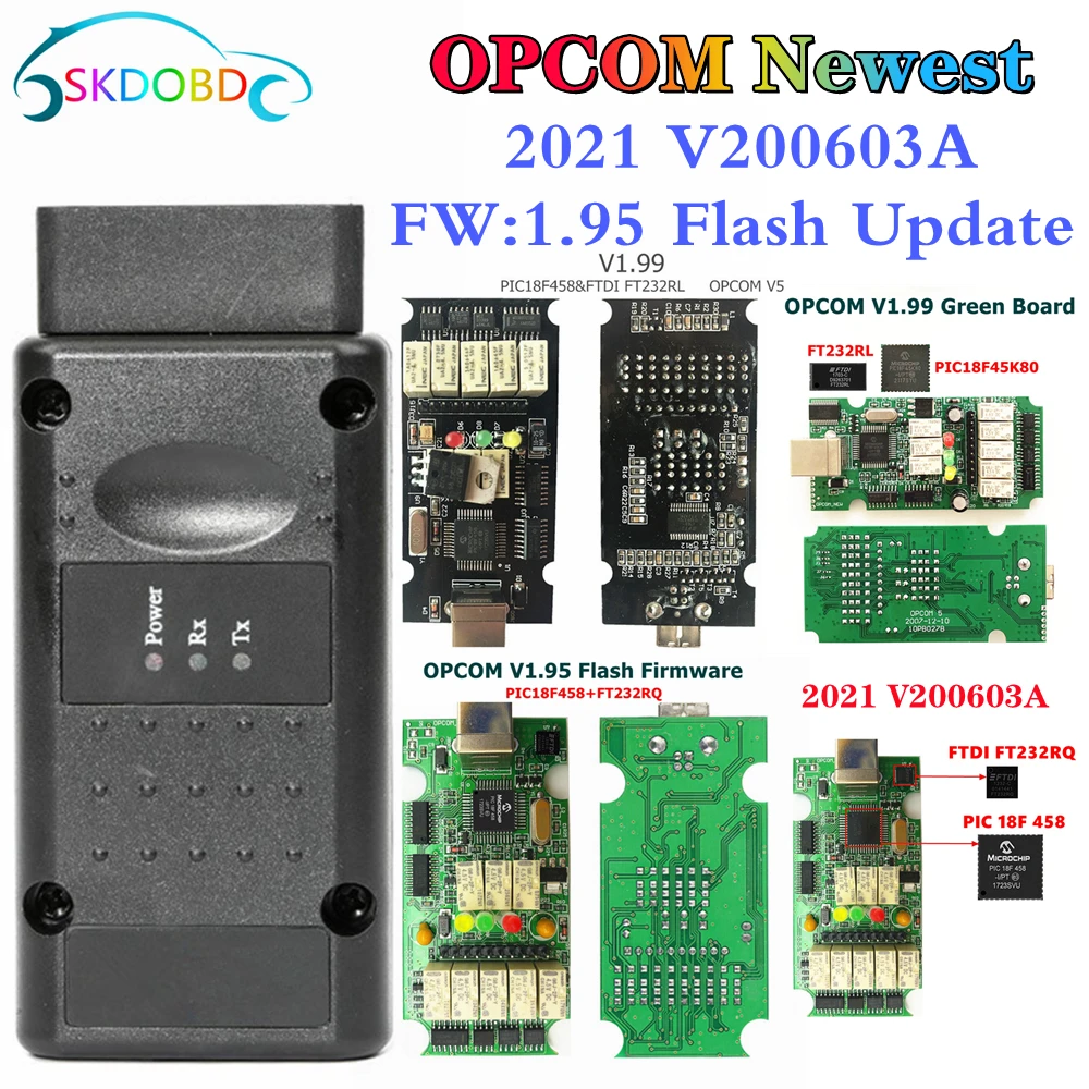 

OPCOM V5 200603a 2021 для Opel OP-COM 1,70 V1.95 Flash прошивка обновление автомобильный диагностический инструмент с чипом Pic18F458 FTDI FT232RQ