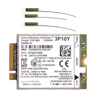 E7270 E7470 E7370 E5570 LTE 4G Internet Module EM7455 DW5811E 3P10Y with 3x Antennas
E7270 E7470 E7370 E5570 LTE 4G Internet Module EM7455 DW5811E 3P10Y with 3x Antennas