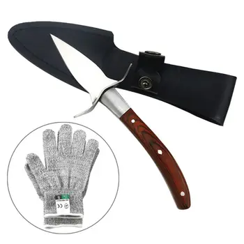 Stainless Steel Oyster Knife Scallop Seafood Opener Shell with Gloves Multi Use Shellfish Tool Set
Stainless Steel Oyster Knife Scallop Seafood Opener Shell with Gloves Multi Use Shellfish Tool Set