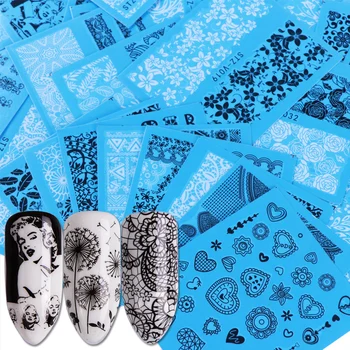 48 sheets New Flowers Lace Nail Art Water Transfer Decals Stickers Nail Tips Black/White Manicure Decor Tools JISTZV001-048 
48 sheets New Flowers Lace Nail Art Water Transfer Decals Stickers Nail Tips Black/White Manicure Decor Tools JISTZV001-048