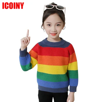 Children Sweater Girls 2020 Spring & Winter Rainbow Sweaters Casual Colorful Striped Winter Clothing Toddler Warm Clothes
Children Sweater Girls 2020 Spring & Winter Rainbow Sweaters Casual Colorful Striped Winter Clothing Toddler Warm Clothes