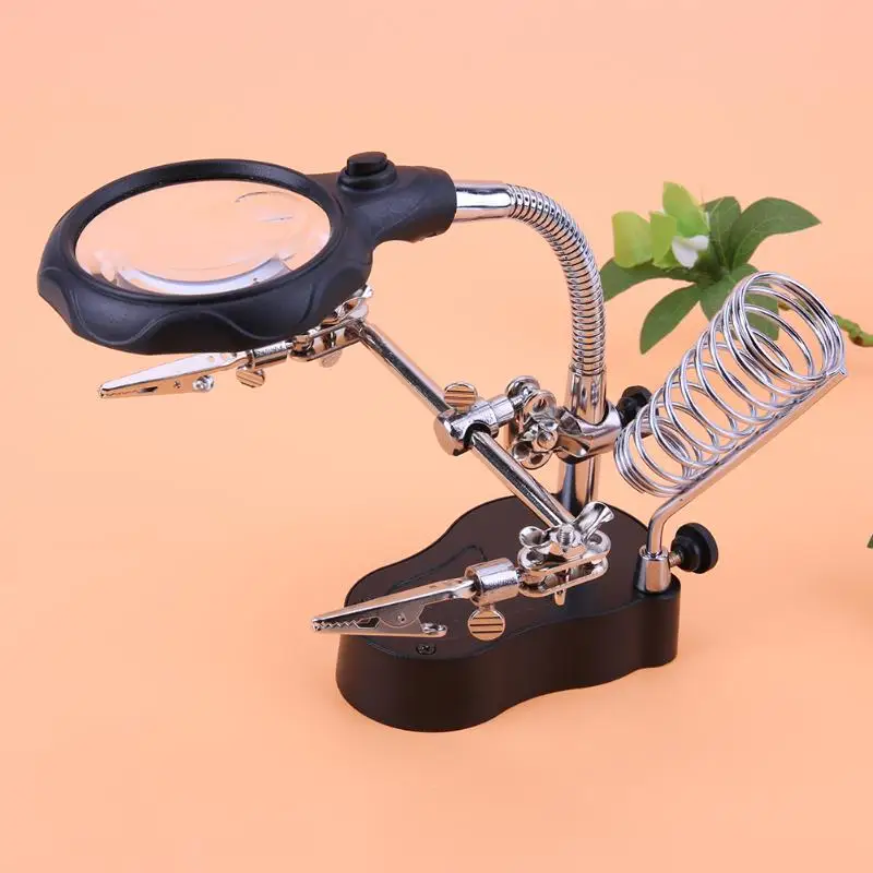 Welding Magnifying Glass with LED Light MG16126-A Stand Magnifier 3.5X-12X lens Auxiliary Clip Desktop Magnifier Repair Tool
Welding Magnifying Glass with LED Light MG16126-A Stand Magnifier 3.5X-12X lens Auxiliary Clip Desktop Magnifier Repair Tool