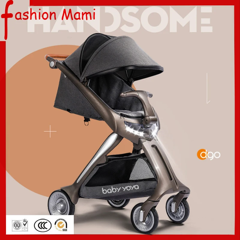 High-end multi-function alloy night light light folding stroller can sit four-wheel shock absorber high landscape baby stroller
High-end multi-function alloy night light light folding stroller can sit four-wheel shock absorber high landscape baby stroller