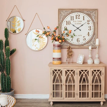 Modern Fern Pattern Round Wood Bedroom Dressing Makeup Mirror Bathroom Home Hanging Wall Mirror Creativity Decor Accessories
Modern Fern Pattern Round Wood Bedroom Dressing Makeup Mirror Bathroom Home Hanging Wall Mirror Creativity Decor Accessories