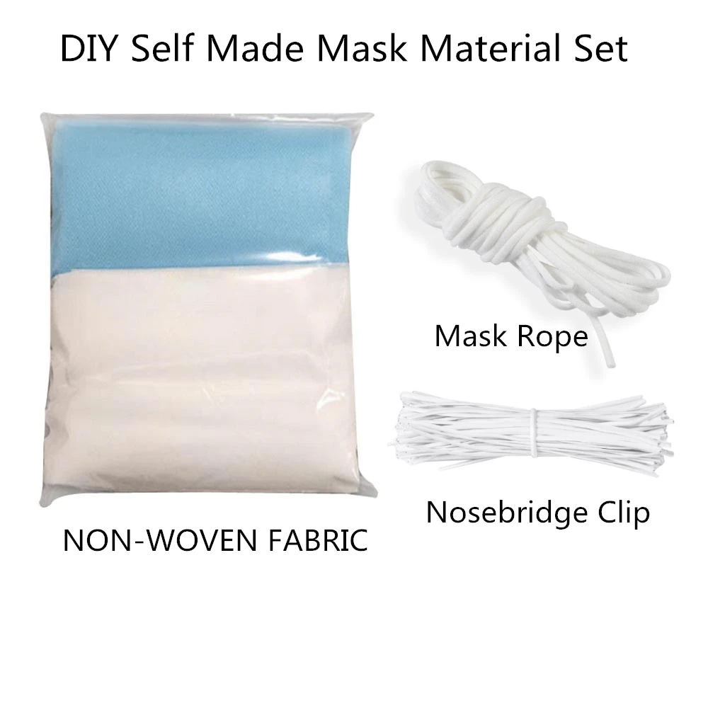 DC 1m 10Set DIY Homemade Mask Material Kit 3 Layers Dustproof Mask Anti-Dust Face Mouth Mask Earloop Facial Protective Face Mask
DC 1m 10Set DIY Homemade Mask Material Kit 3 Layers Dustproof Mask Anti-Dust Face Mouth Mask Earloop Facial Protective Face Mask