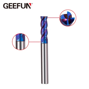 HRC65 Carbide 4 Flutes Flat Square End Mills Blue NaCo Milling Cutter CNC Machine Cutter Tools Router Bits 6mm Shank Diameter
HRC65 Carbide 4 Flutes Flat Square End Mills Blue NaCo Milling Cutter CNC Machine Cutter Tools Router Bits 6mm Shank Diameter