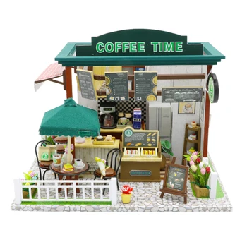 DIY Creative Handmade Theme Wooden House Assembly Building Model Toy Set with Light and Music Birthday Christmas Gift- Time Cafe
DIY Creative Handmade Theme Wooden House Assembly Building Model Toy Set with Light and Music Birthday Christmas Gift- Time Cafe
