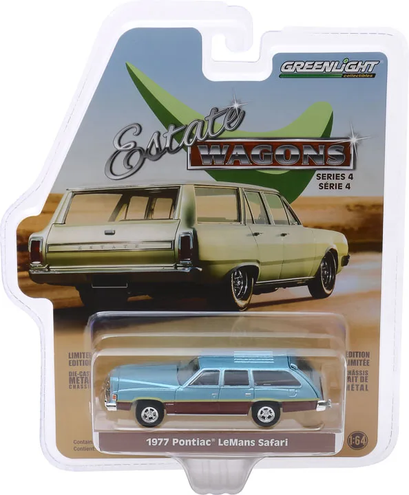 GreenLight 1:64 1977 Pontiac LeMans Safari Wagon синий сплав игрушечные автомобили металлические