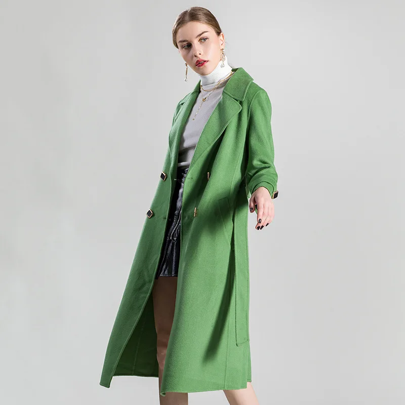2019 Autumn And Winter New Style Double-Sided Cashmere Coat Europe And America Long Solid Color Wool Coat Thick Fold-down Collar
2019 Autumn And Winter New Style Double-Sided Cashmere Coat Europe And America Long Solid Color Wool Coat Thick Fold-down Collar