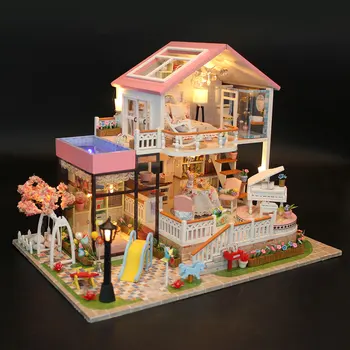 DIY Creative Handmade Theme Wooden Cabin Assembly Building Model Toy Set With Light And Music Christmas Gifts 2019
DIY Creative Handmade Theme Wooden Cabin Assembly Building Model Toy Set With Light And Music Christmas Gifts 2019