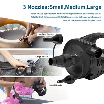 Inflatable Pump Electric Air Mattress Camping Pump Rechargeable Portable Floating Row Bed Boat Quick Filling For Car Home Use 4
Inflatable Pump Electric Air Mattress Camping Pump Rechargeable Portable Floating Row Bed Boat Quick Filling For Car Home Use 4