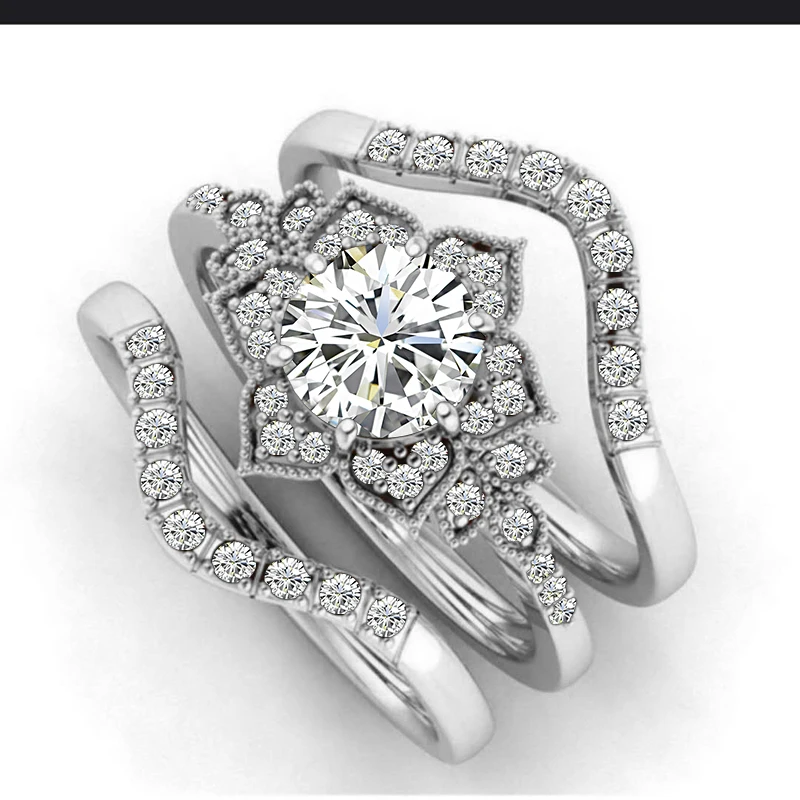 Fashion Three-piece Black Zircon Flower Ring Simple Simple Creative Banquet Flower Rings Set for Women
Fashion Three-piece Black Zircon Flower Ring Simple Simple Creative Banquet Flower Rings Set for Women