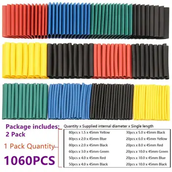 1060pcs Set Polyolefin Shrinking Assorted Heat Shrink Tube Wire Cable Insulated Sleeving Tubing Set
1060pcs Set Polyolefin Shrinking Assorted Heat Shrink Tube Wire Cable Insulated Sleeving Tubing Set