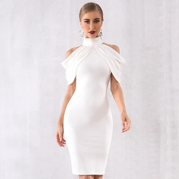2019 New Summer Celebrity Evening Party Dress Women Elegant White Off Shoulder Sexy Draped Halter Bodycon Midi Dresses
2019 New Summer Celebrity Evening Party Dress Women Elegant White Off Shoulder Sexy Draped Halter Bodycon Midi Dresses