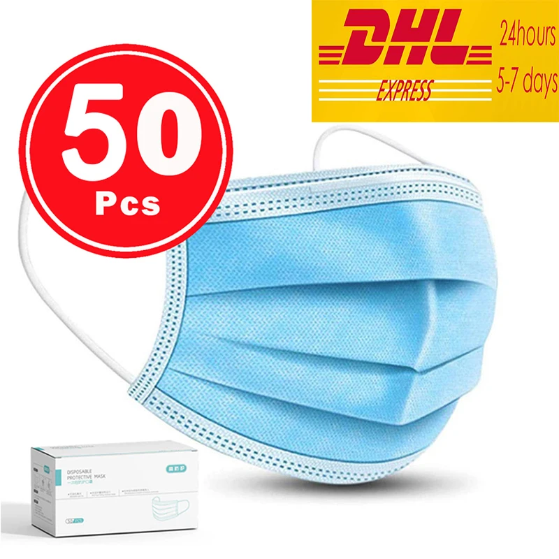DHL 50Pcs Anti-Pollution Dustproof Disposable Masks Face Mouth Masks Facial Protective Cover Masks 3 Layers Face Mask Disposable
DHL 50Pcs Anti-Pollution Dustproof Disposable Masks Face Mouth Masks Facial Protective Cover Masks 3 Layers Face Mask Disposable