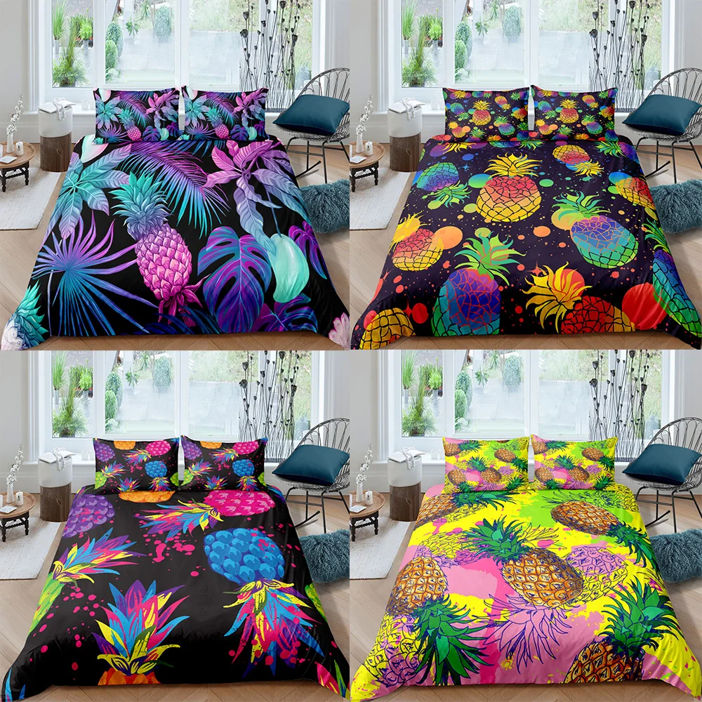 3D PrintBedding Set Colorful Fruit Pineapple King Size Bedclothes Bedroom Decor Comfortable Quality Kids Adult Duvet Cover Set
3D PrintBedding Set Colorful Fruit Pineapple King Size Bedclothes Bedroom Decor Comfortable Quality Kids Adult Duvet Cover Set