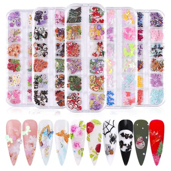 1 box nail art Mixed Christmas nail decoration with flowers and butterflies nail stickers Christmas nail art decoration
1 box nail art Mixed Christmas nail decoration with flowers and butterflies nail stickers Christmas nail art decoration