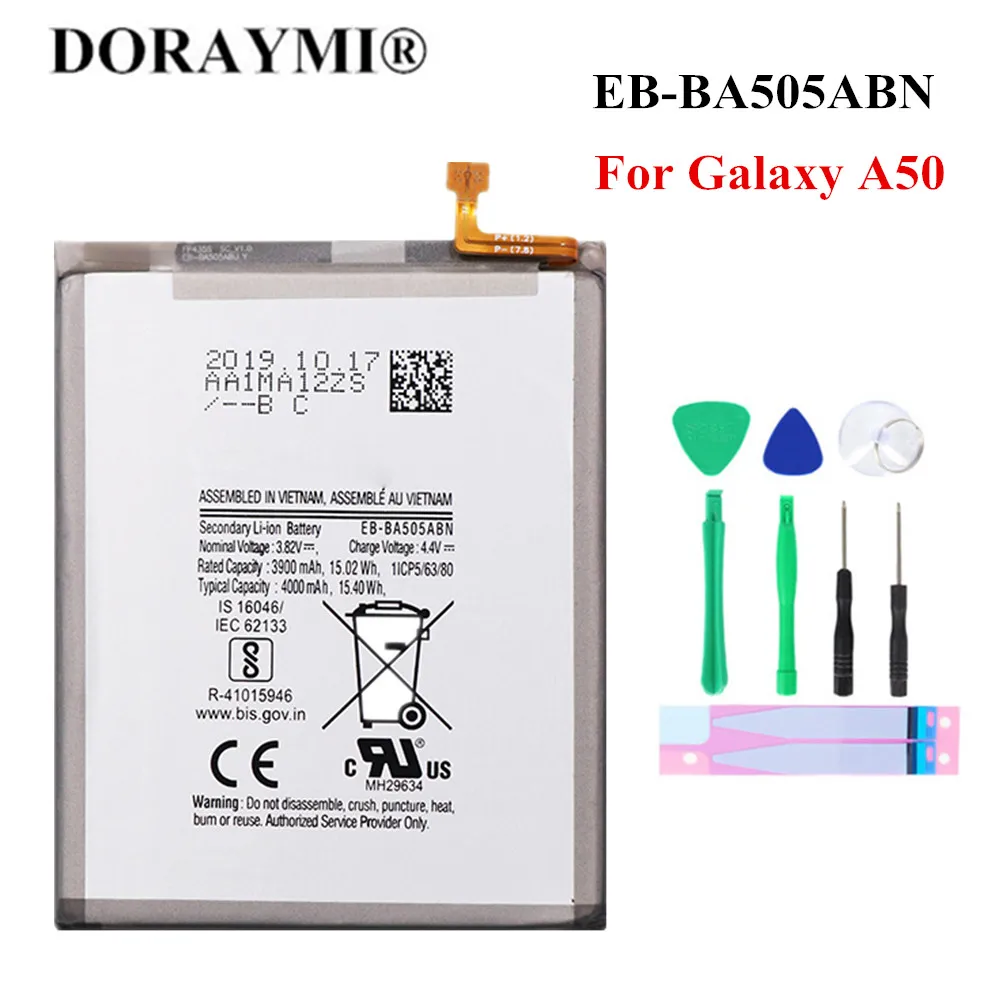 Новая батарея для SAMSUNG Galaxy A50 A505F SM-A505F A505FN/DS A505GN/DS A505W A30s A30 EB-BA505ABN EB-BA505ABU