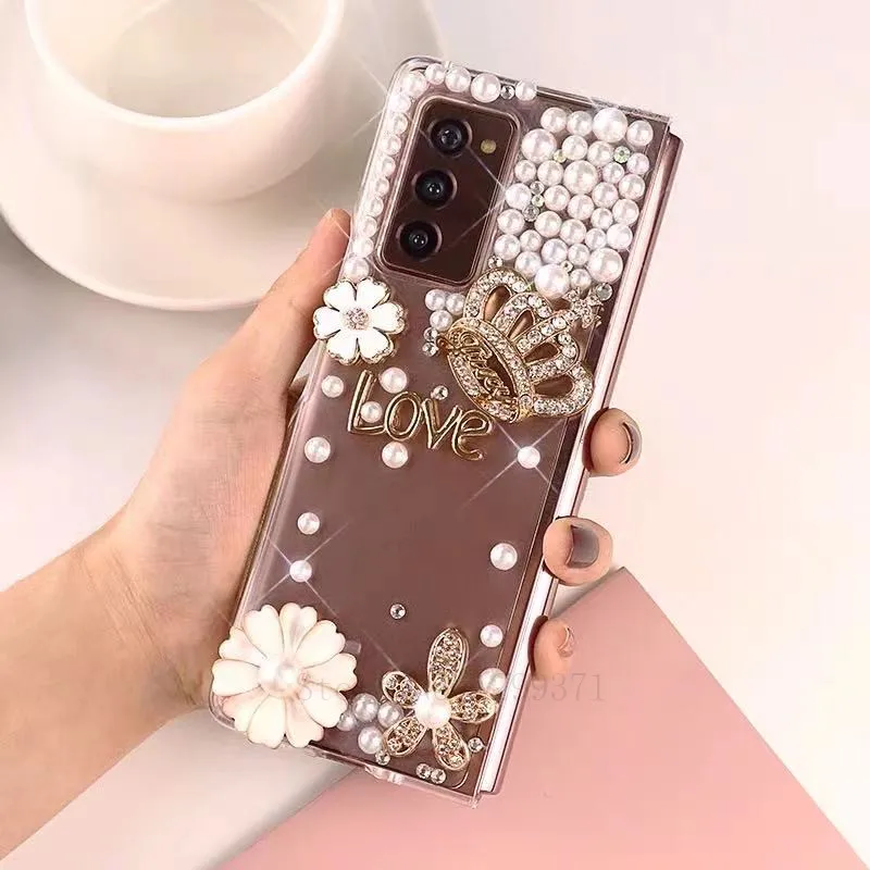 Fashion Fundas For Samsung Galaxy Z Fold 2 3 W21 5G Luxury Handmade Perfume Bottle Flower Crown Bling Crystal Diamond Case Cover
Fashion Fundas For Samsung Galaxy Z Fold 2 3 W21 5G Luxury Handmade Perfume Bottle Flower Crown Bling Crystal Diamond Case Cover