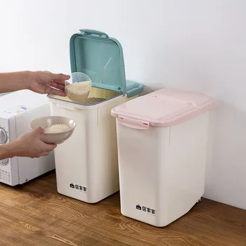 Large Kitchen Rice Storage Box with Wheel Grain Container Case Sealed Plastic Rice Container Flour Rice Boxes Dust-Proof Bin
Large Kitchen Rice Storage Box with Wheel Grain Container Case Sealed Plastic Rice Container Flour Rice Boxes Dust-Proof Bin