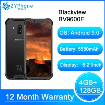 

Blackview BV9600E Rugged Waterproof Helio P70 Global 4G Mobile Phone 6.21" Android 9.0 Smartphone 4GB RAM 128GB MT6771T 5580mAh