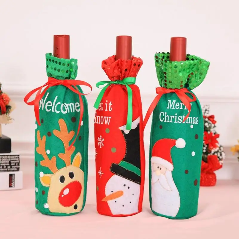 Christmas Cloth Wine Bottle Cover Kitchen Table Dinner Home Party Decor Bag Christmas Decoration for Home New Year Gifts
Christmas Cloth Wine Bottle Cover Kitchen Table Dinner Home Party Decor Bag Christmas Decoration for Home New Year Gifts
