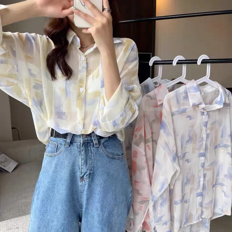 Woman Shirts Chic Fresh Korean Long Sleeve Sunscreen Blouses for Women New Casual Loose Soft Tops Female Summer New
Woman Shirts Chic Fresh Korean Long Sleeve Sunscreen Blouses for Women New Casual Loose Soft Tops Female Summer New