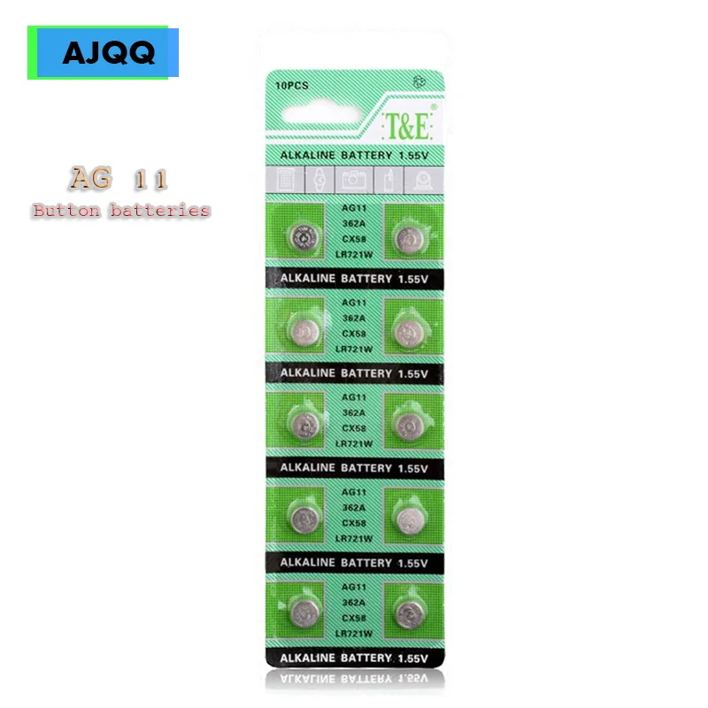 80 pcs Factory price wholesale AG11 button battery LR721 362SR721 162 alkaline battery 1.55V for watch toys
80 pcs Factory price wholesale AG11 button battery LR721 362SR721 162 alkaline battery 1.55V for watch toys
