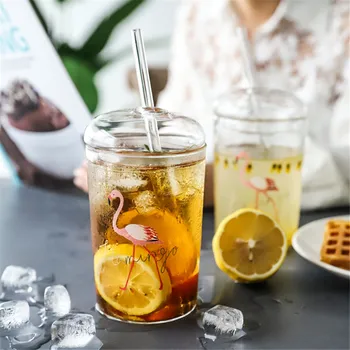450ml Sippy Cup Transparent Glass Straw Cup with Lid Cute Bird Sippy Mugs Nordic Simple Milk Juice Coffee Tea Cups Drinkware
450ml Sippy Cup Transparent Glass Straw Cup with Lid Cute Bird Sippy Mugs Nordic Simple Milk Juice Coffee Tea Cups Drinkware