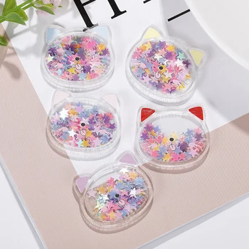 50pcs /lot 3cm Acrylic cat face shape with Quicksand Cover For Phone decoration and DIY Sequin Patch 
50pcs /lot 3cm Acrylic cat face shape with Quicksand Cover For Phone decoration and DIY Sequin Patch