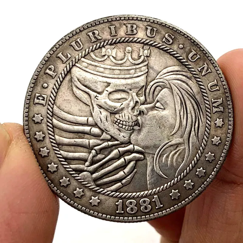1881 American Vagrant Coin Skull Couple Commemorative Collectible Coin Gift Lucky Coin
1881 American Vagrant Coin Skull Couple Commemorative Collectible Coin Gift Lucky Coin