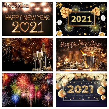 2021 Happy New Year Photography Backdrop Glitter Bokeh Fireworks Celebration Christams Party Background Champagne Photocall
2021 Happy New Year Photography Backdrop Glitter Bokeh Fireworks Celebration Christams Party Background Champagne Photocall