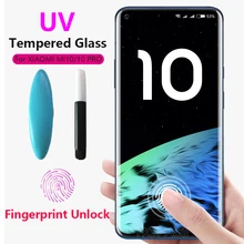 Protecteur d'écran à colle liquide UV, pour Xiaomi MI 12 11 10 Ultra Note 10 Pro Lite Mix 4 Civi Transparent 9H verre trempé 3D=